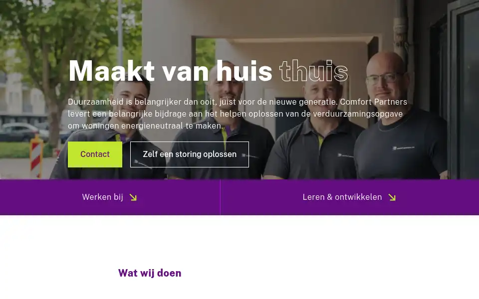 Screenshot of comfort-partners.nl