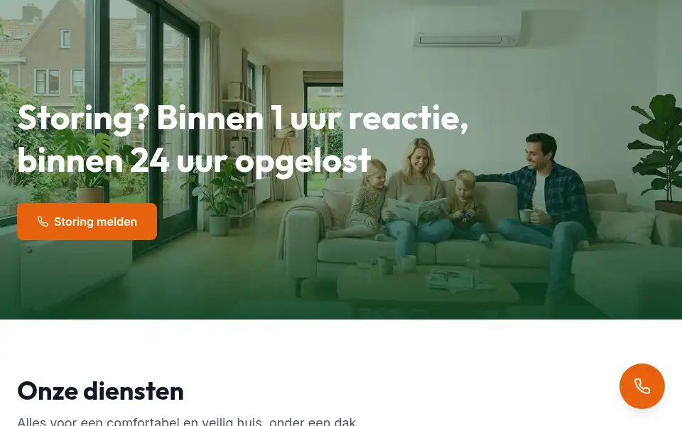 Screenshot of comfortclimate.nl