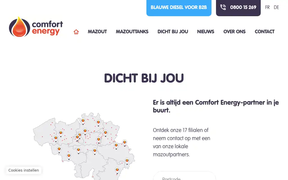 Screenshot of comfortenergy.be