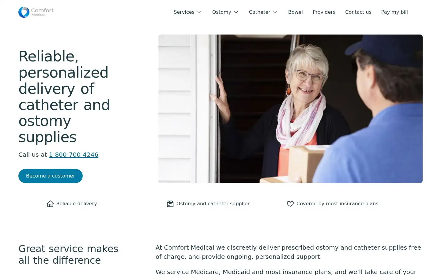 Screenshot of comfortmedical.com