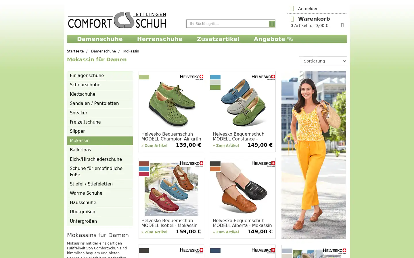 Screenshot of comfortschuh.de