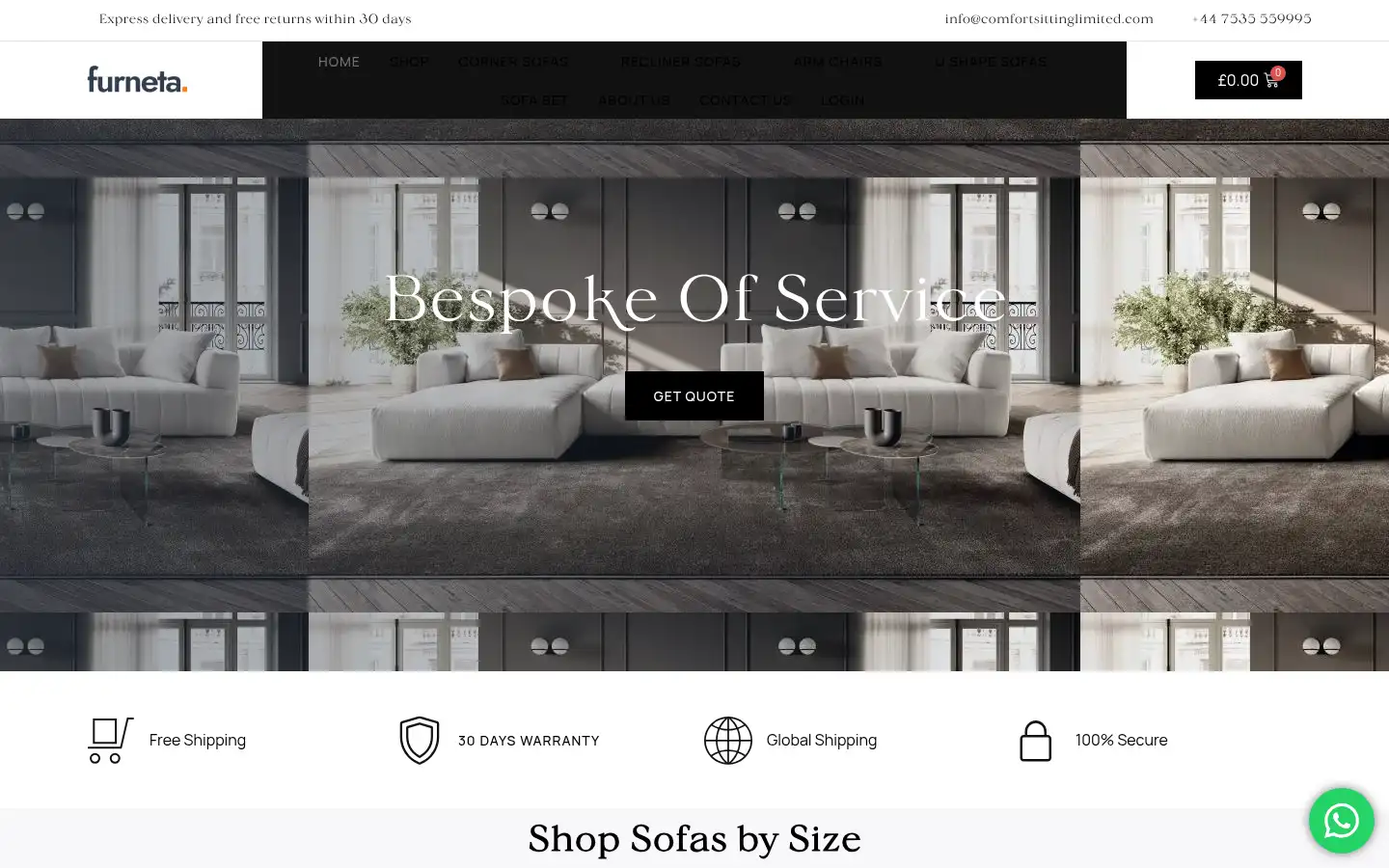 Screenshot of comfortsittinglimited.co.uk