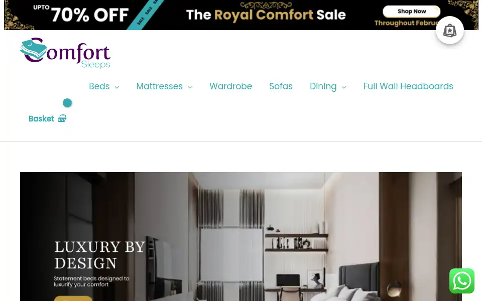 Screenshot of comfortsleeps.com