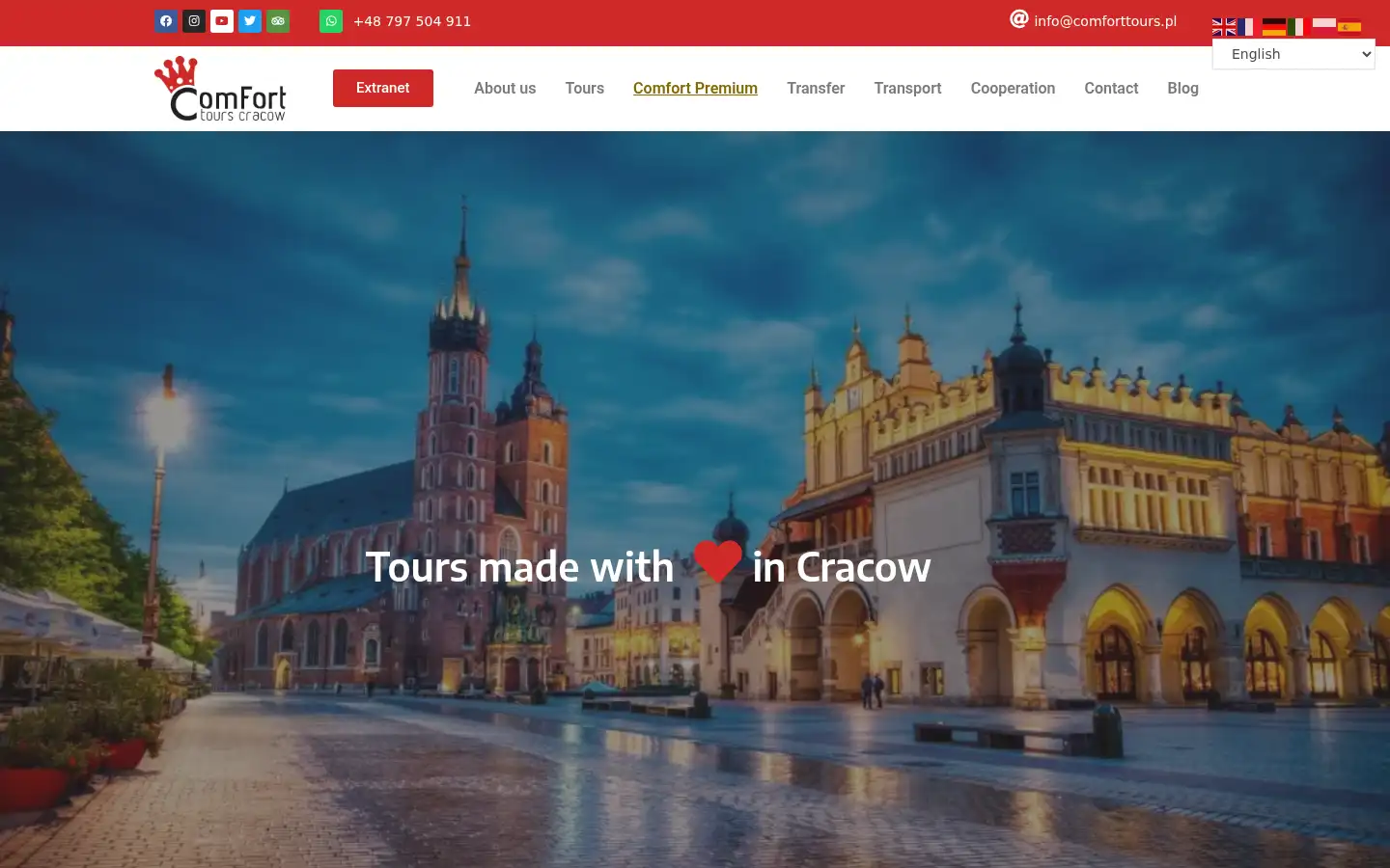 Screenshot of comforttours.pl