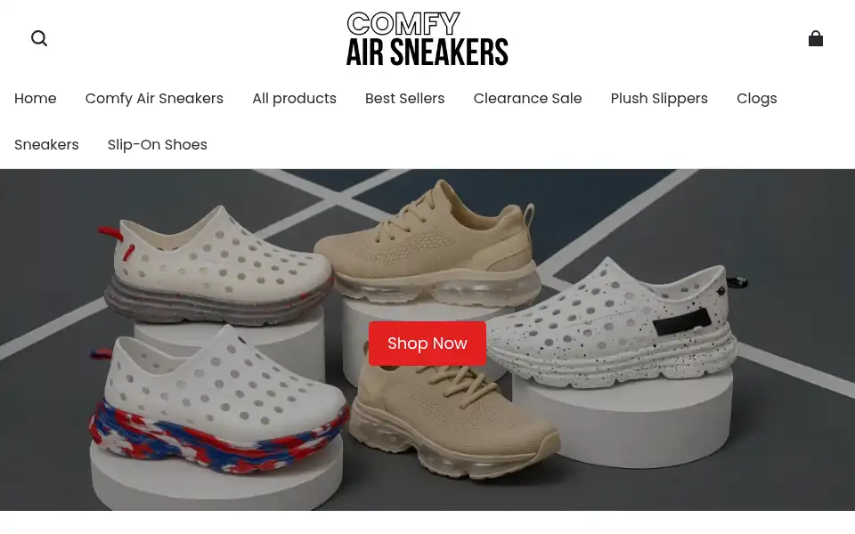 Screenshot of comfyairsneaker.com