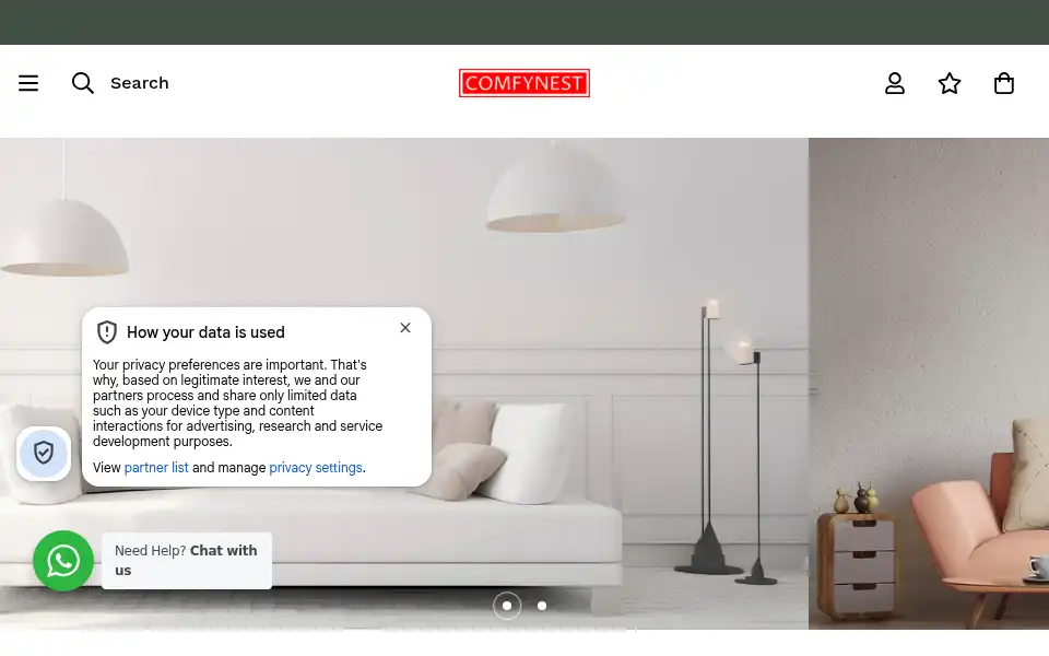 Screenshot of comfynest.ae