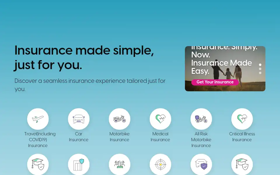 Screenshot of comin.insure