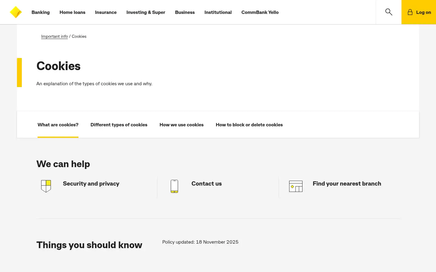 Screenshot of commbank.com.au