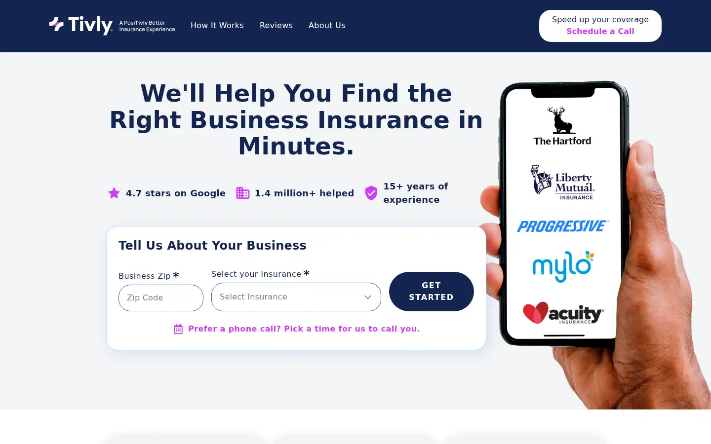 Screenshot of commercialinsurance.net