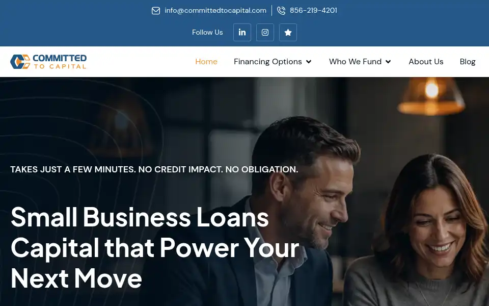 Screenshot of committedtocapital.com