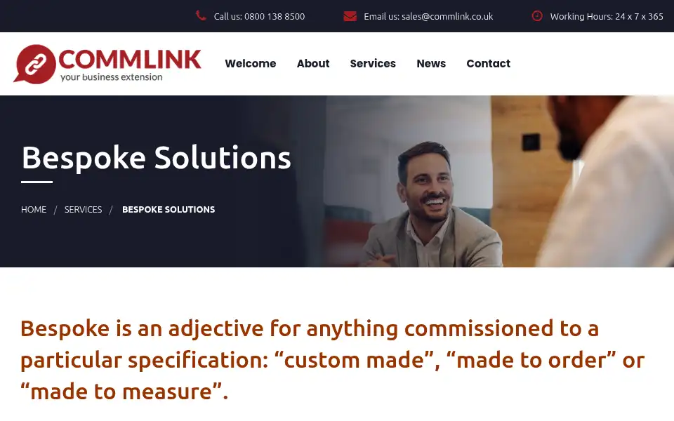 Screenshot of commlink.co.uk