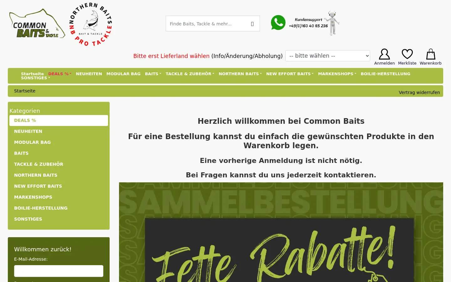 Screenshot of common-baits.de