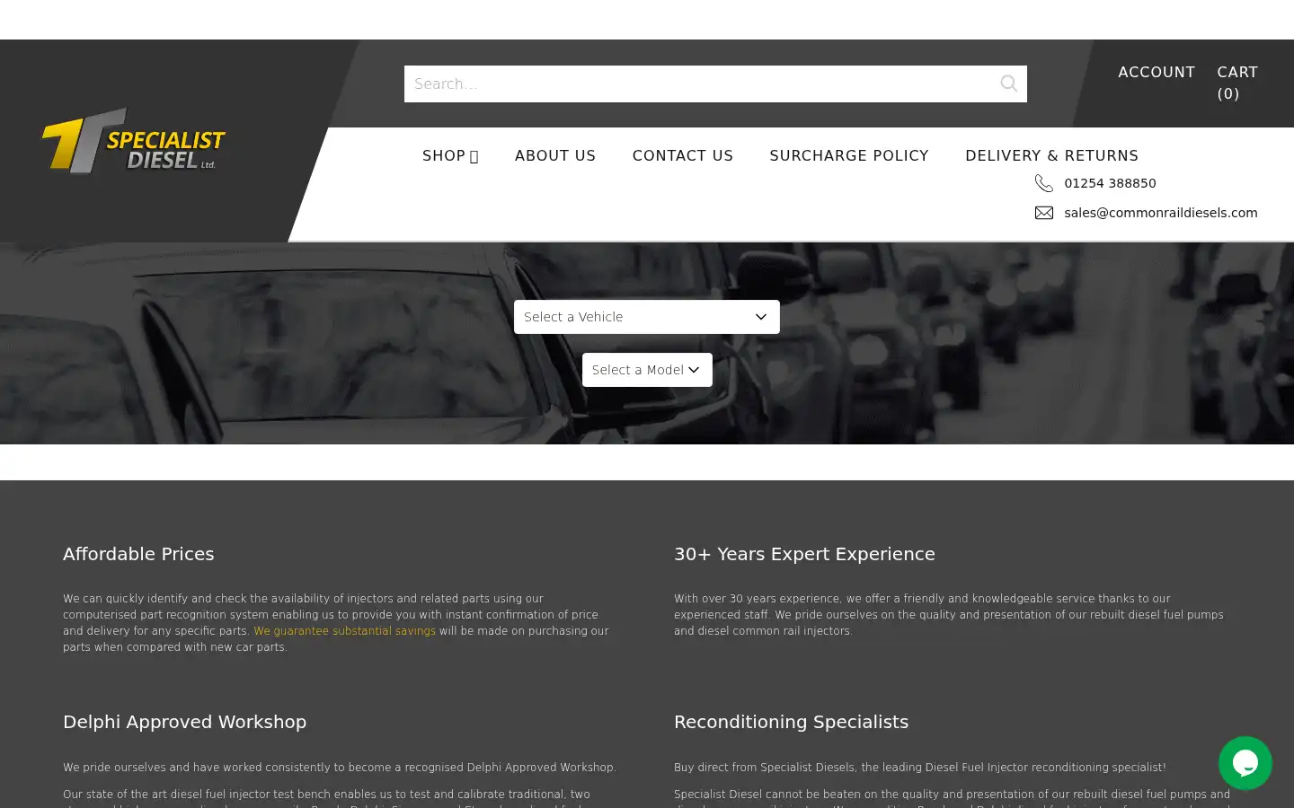Screenshot of commonraildiesels.com