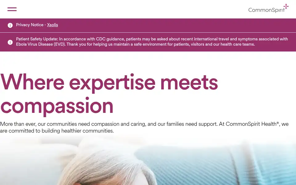 Screenshot of commonspirit.org