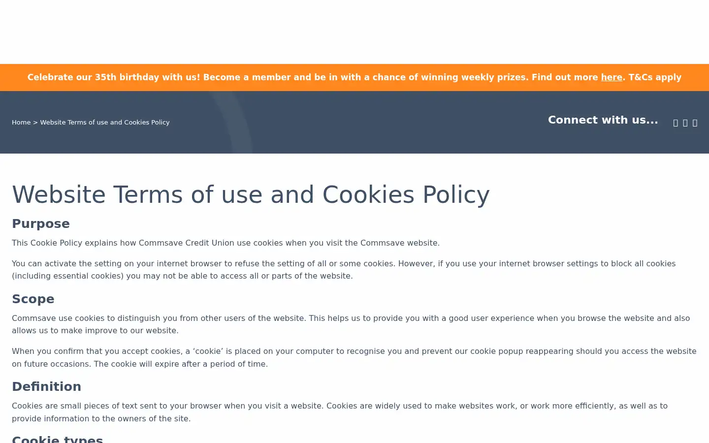 Screenshot of commsave.co.uk