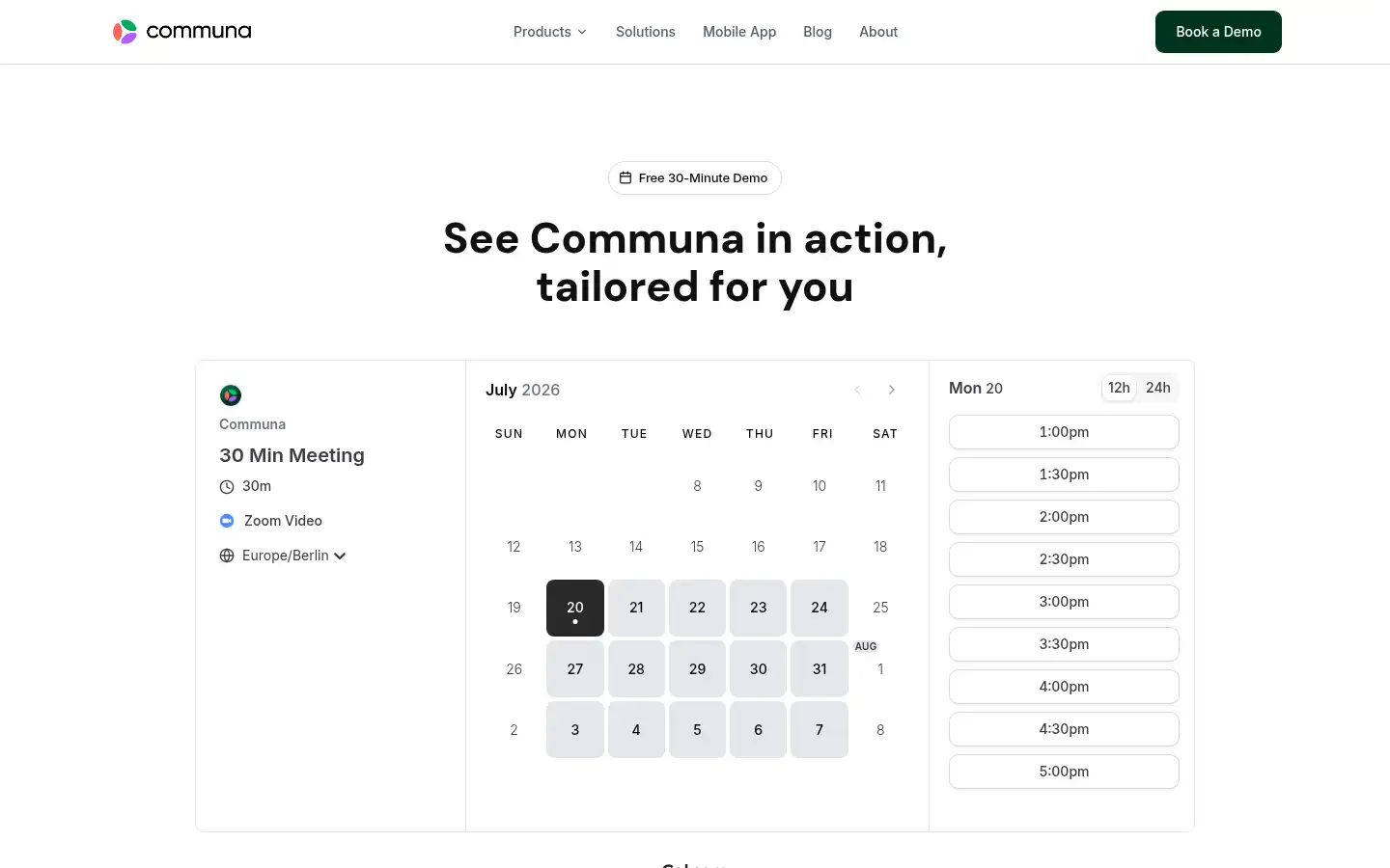 Screenshot of communa.app