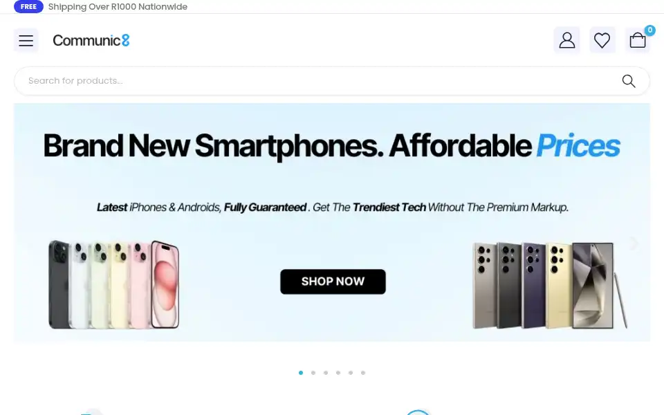 Screenshot of communic8.co.za
