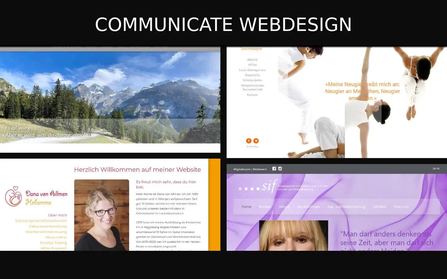 Screenshot of communicate.ch