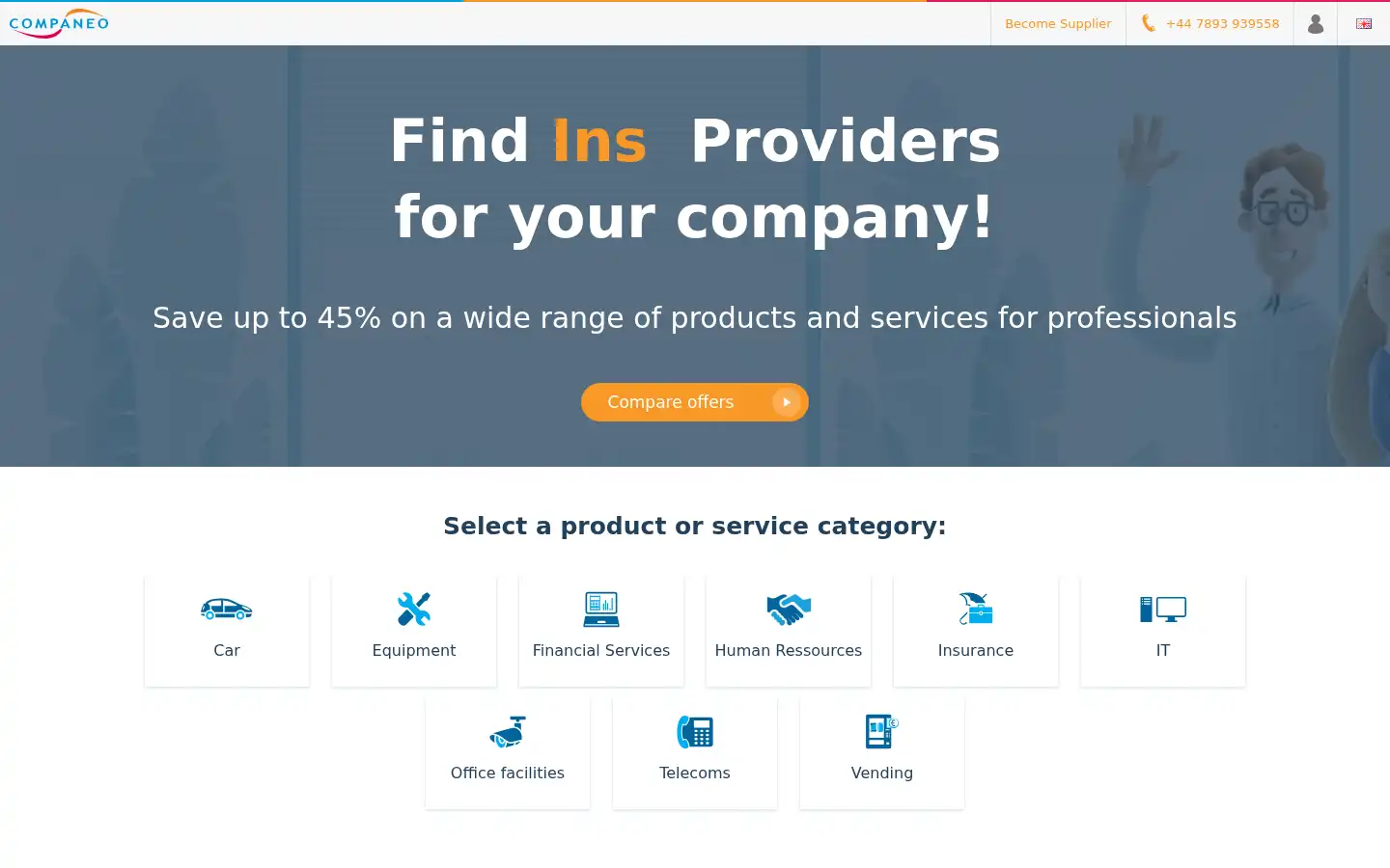 Screenshot of companeo.co.uk