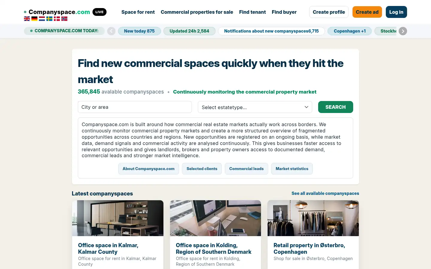 Screenshot of companyspace.com
