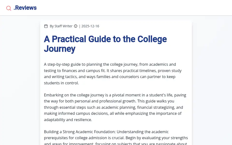 Screenshot of comparecolleges.com