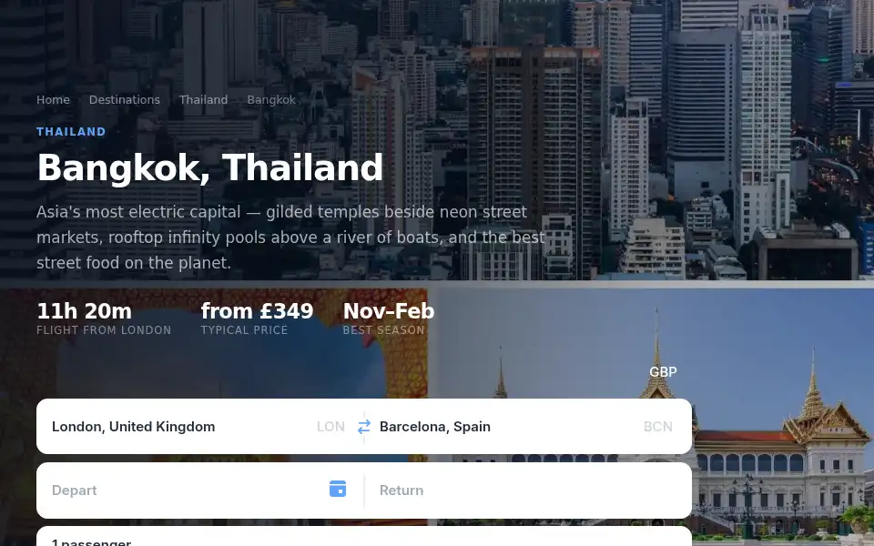 Screenshot of compareflights.co.uk