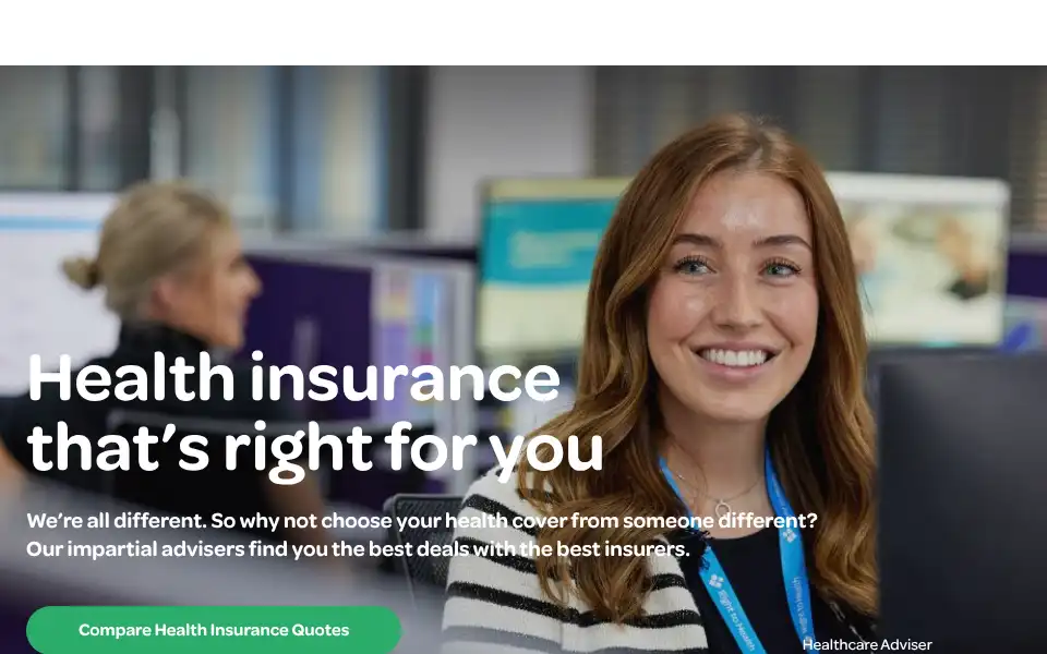 Screenshot of compareprivatehealth.com