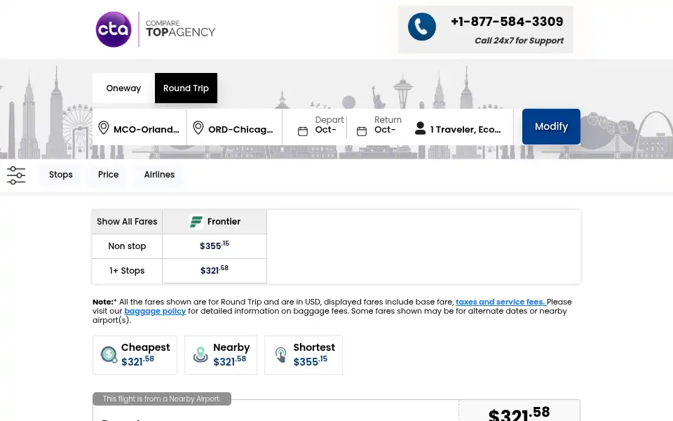 Screenshot of comparetopagency.com