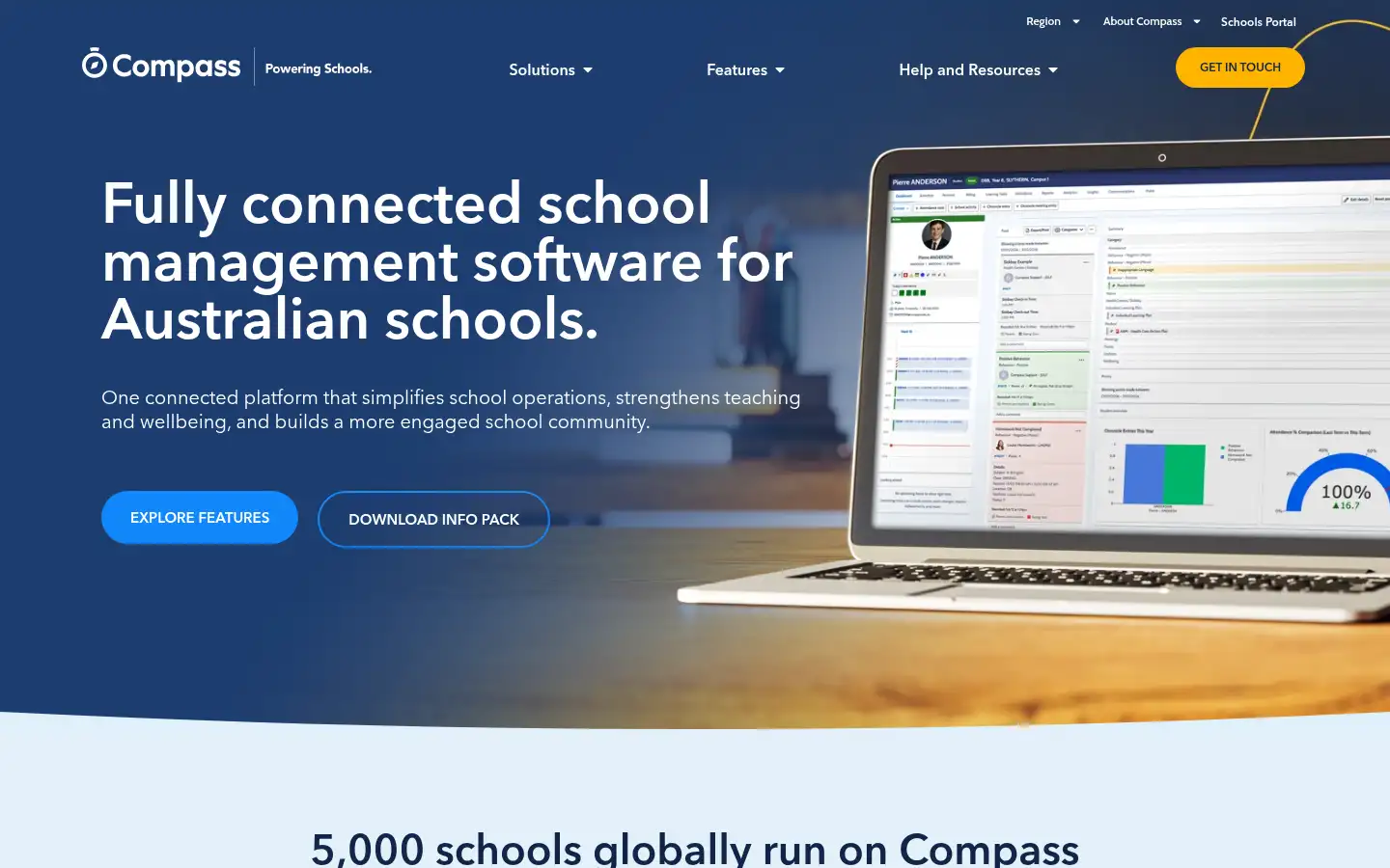 Screenshot of compass.education