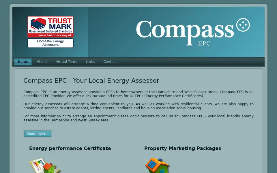 Screenshot of compass-epc.co.uk
