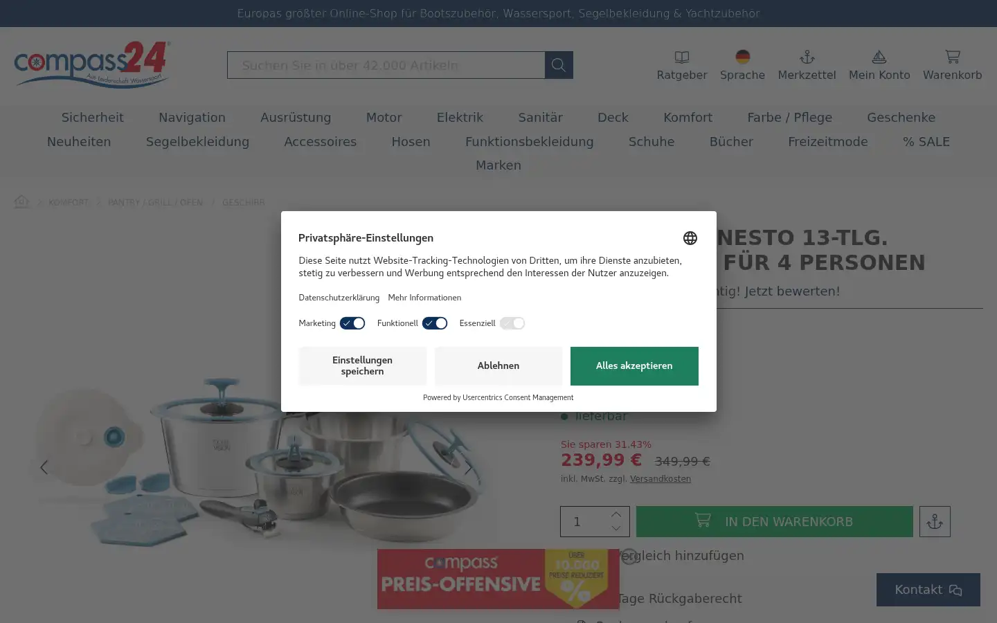 Screenshot of compass24.de