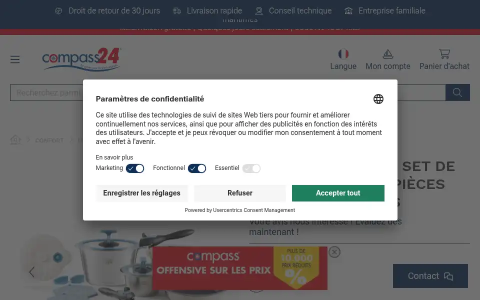 Screenshot of compass24.fr