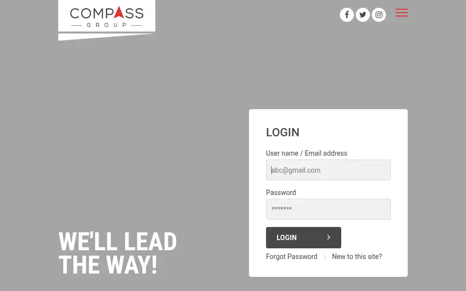 Screenshot of compassgrouptravel.com