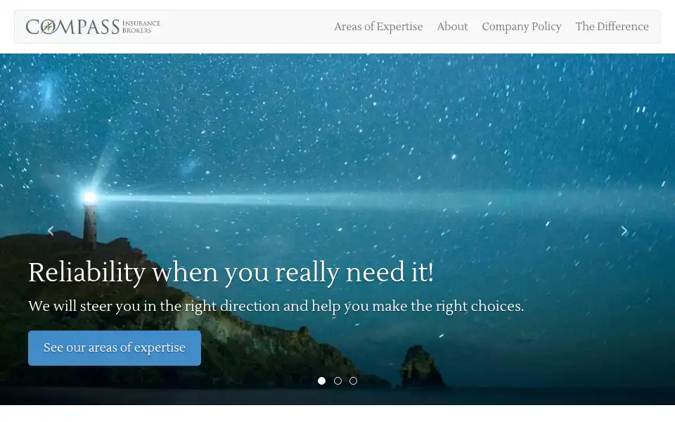 Screenshot of compassinsurance.ie