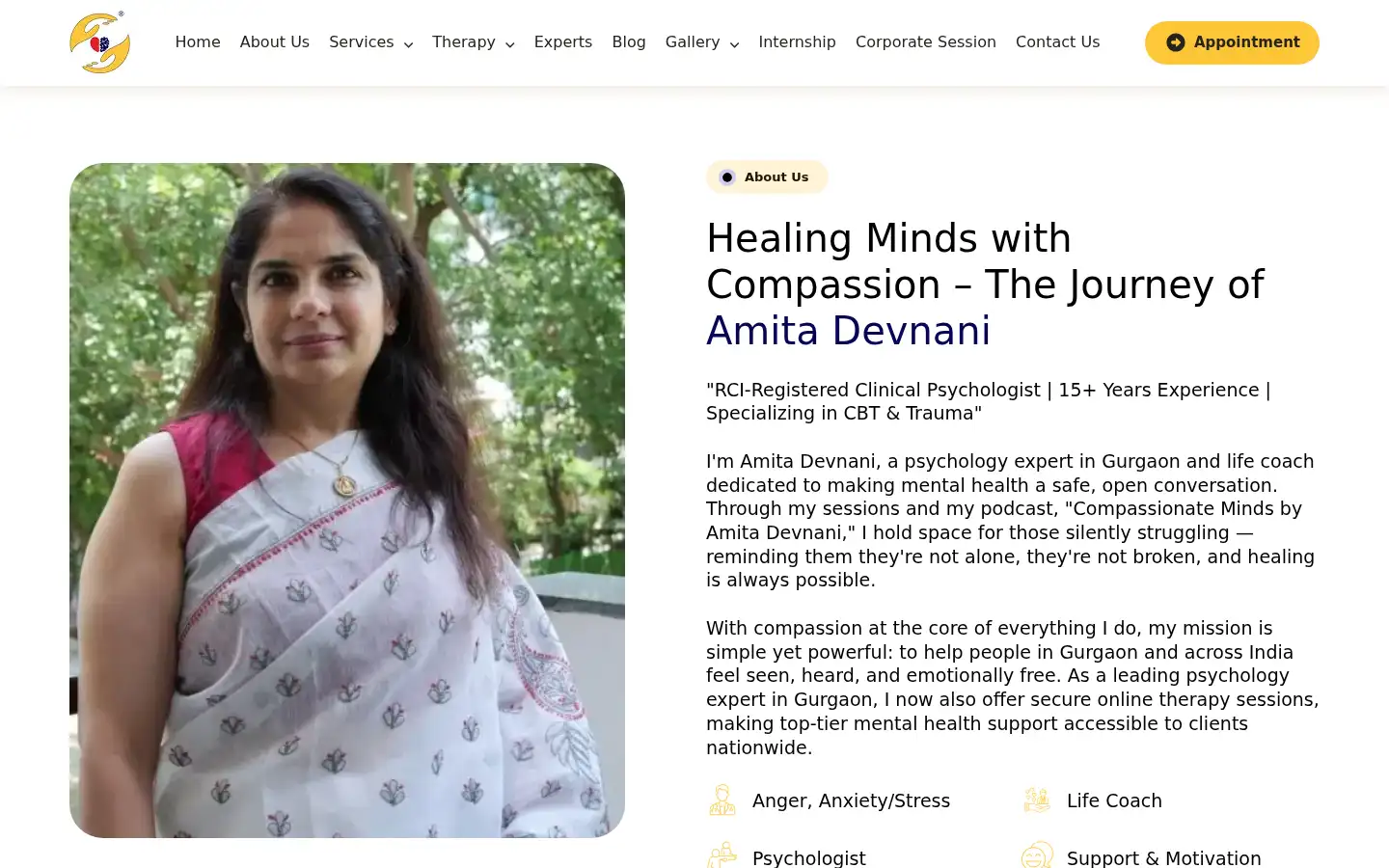 Screenshot of compassionateminds.in