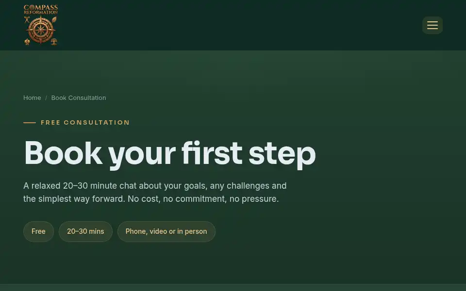 Screenshot of compassreformation.uk