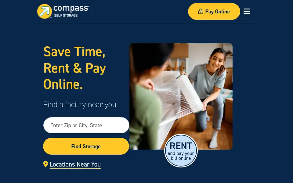 Screenshot of compassselfstorage.com