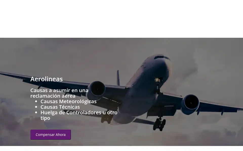 Screenshot of compensador.es