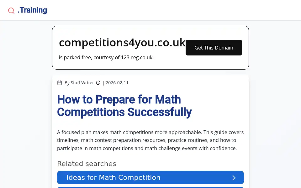 Screenshot of competitions4you.co.uk