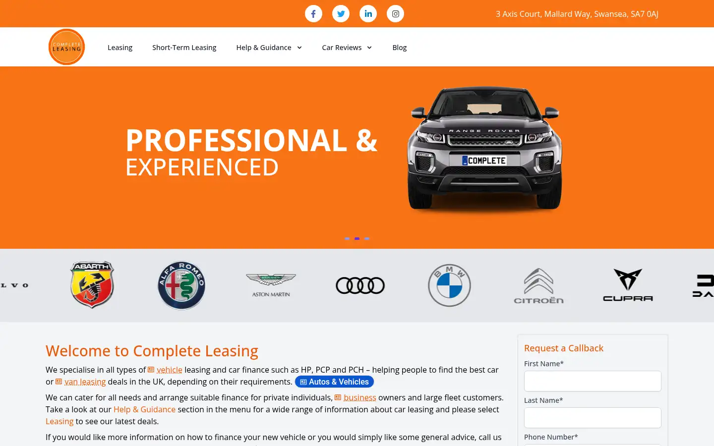 Screenshot of complete-leasing.co.uk