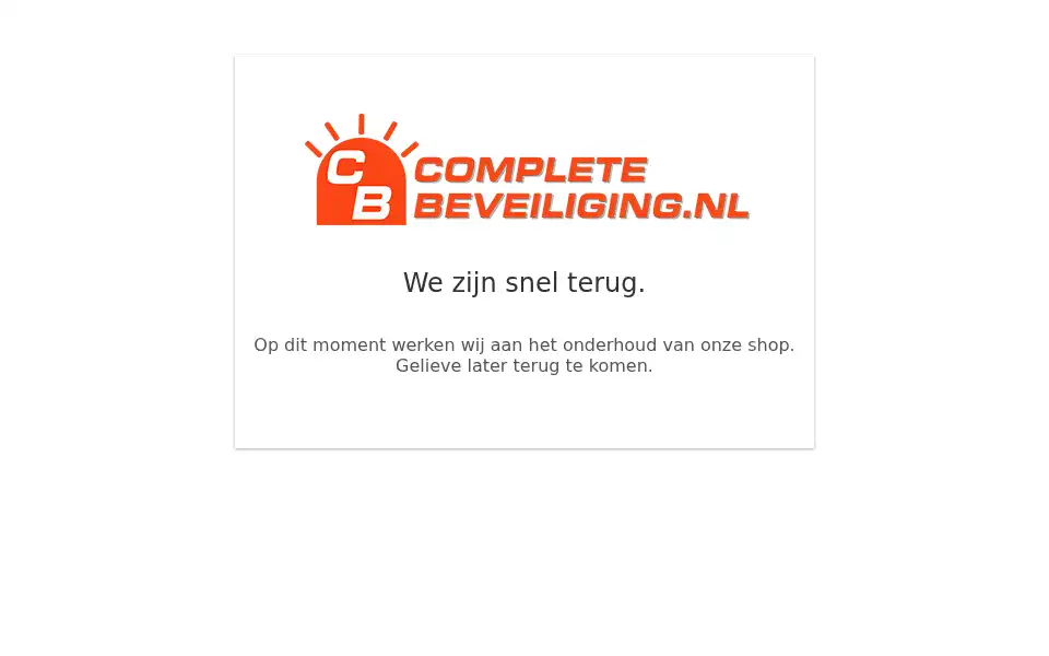 Screenshot of completebeveiliging.nl