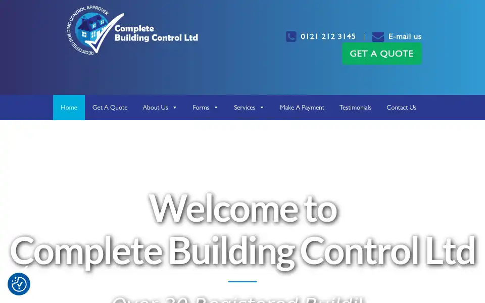 Screenshot of completebuildingcontrol.co.uk