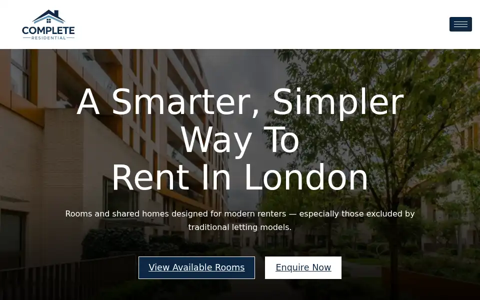 Screenshot of completeresidential.co.uk
