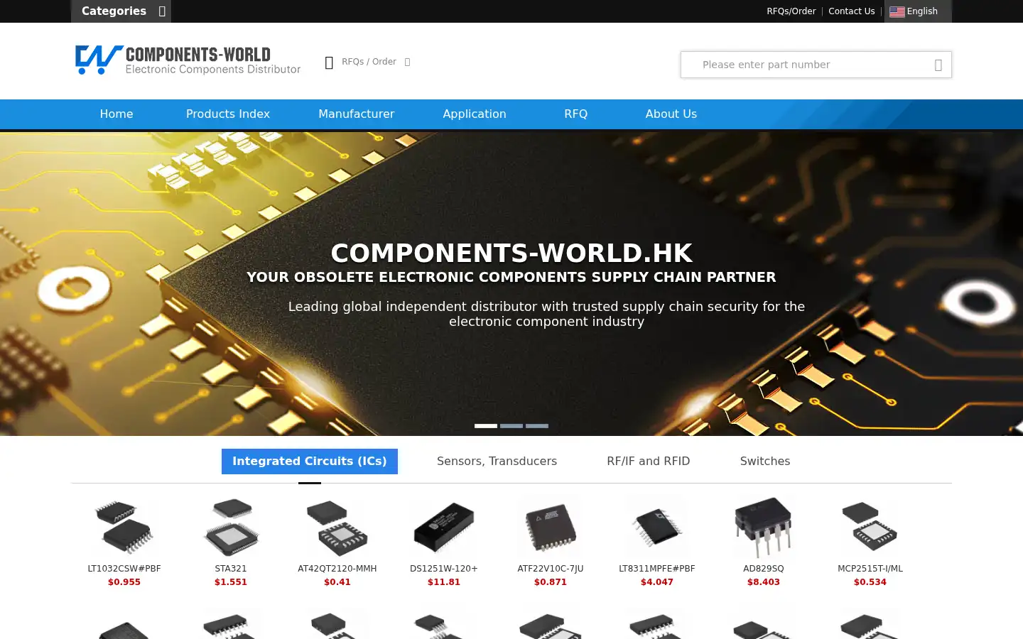 Screenshot of components-world.hk
