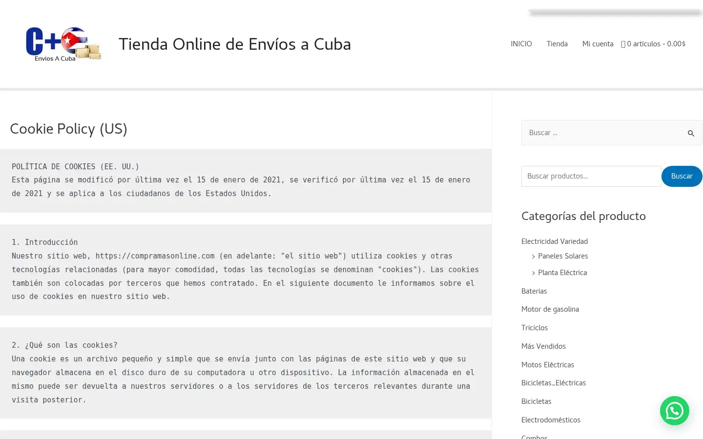 Screenshot of compramasonline.com