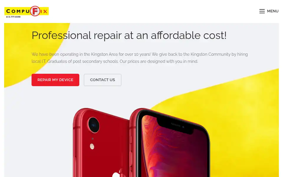 Screenshot of compufixkingston.com
