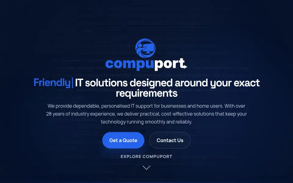 Screenshot of compuport.co.za