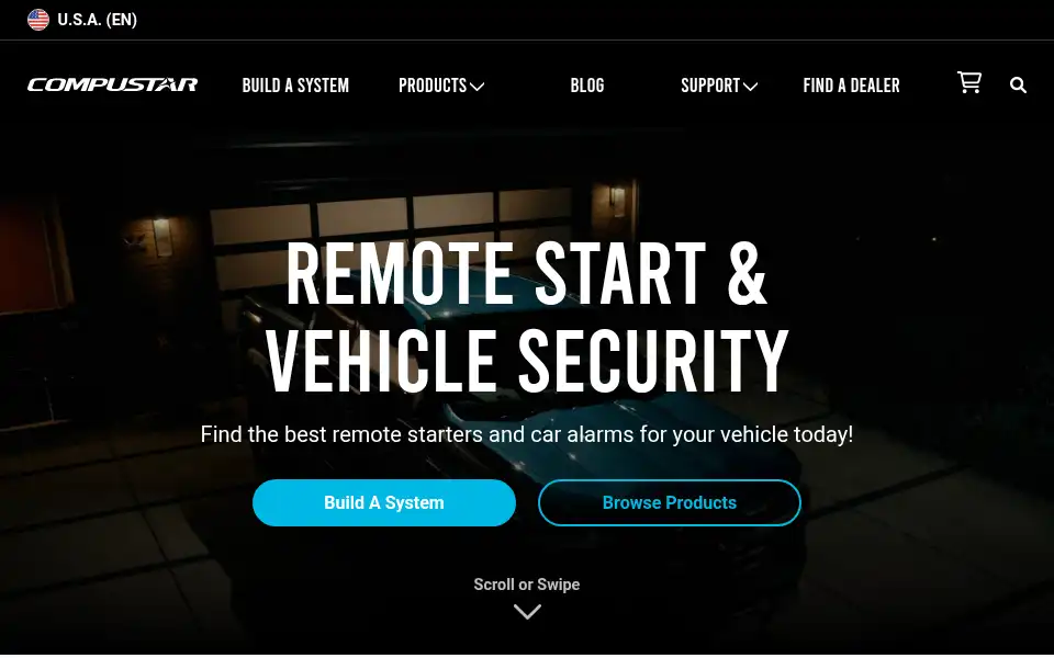 Screenshot of compustar.com