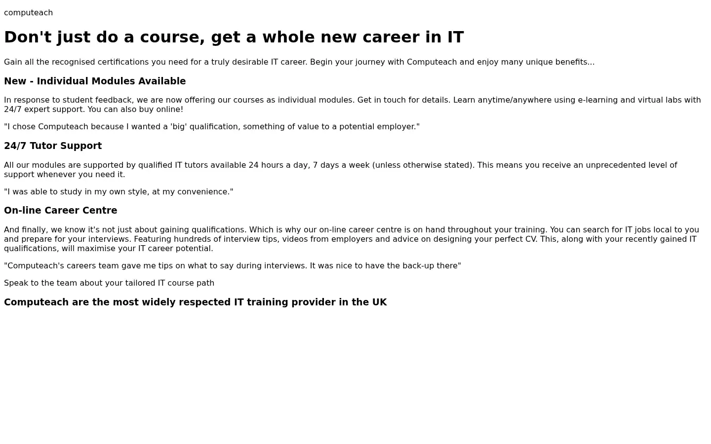 Screenshot of computeach.co.uk