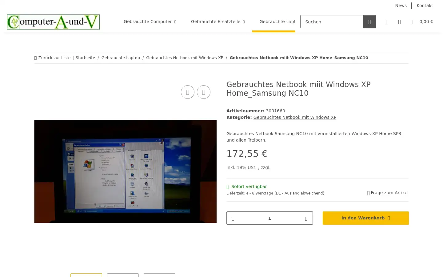 Screenshot of computer-a-und-v.de